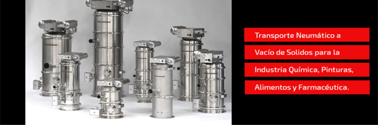 Vacuum conveying systems for the food, pharmaceutical, chemical and coating industries.